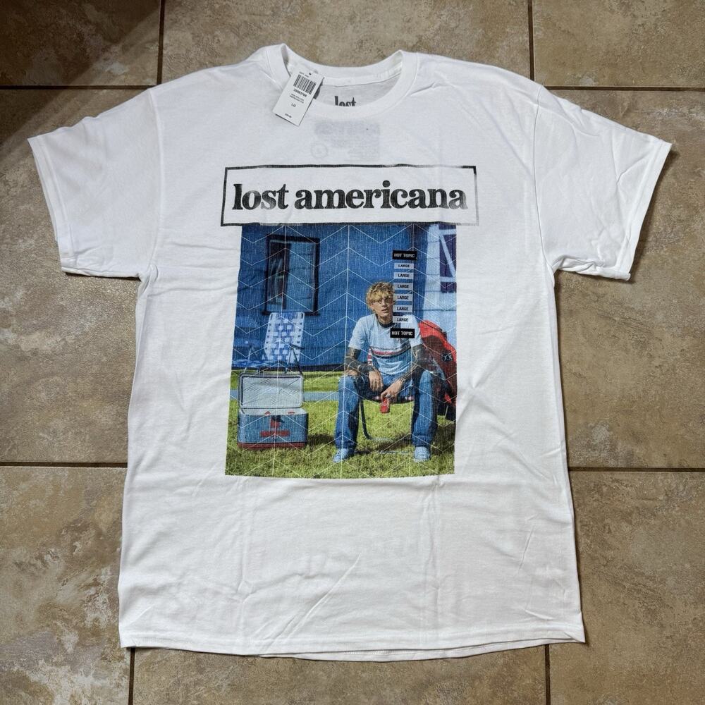 Machine Gun Kelly MGK Lost Americana Lawn Chair T-Shirt Size LARGE New